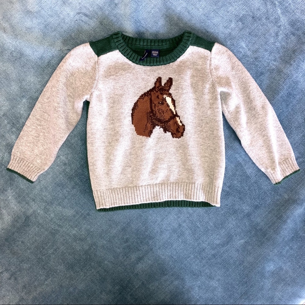 Janie and Jack horse sweater